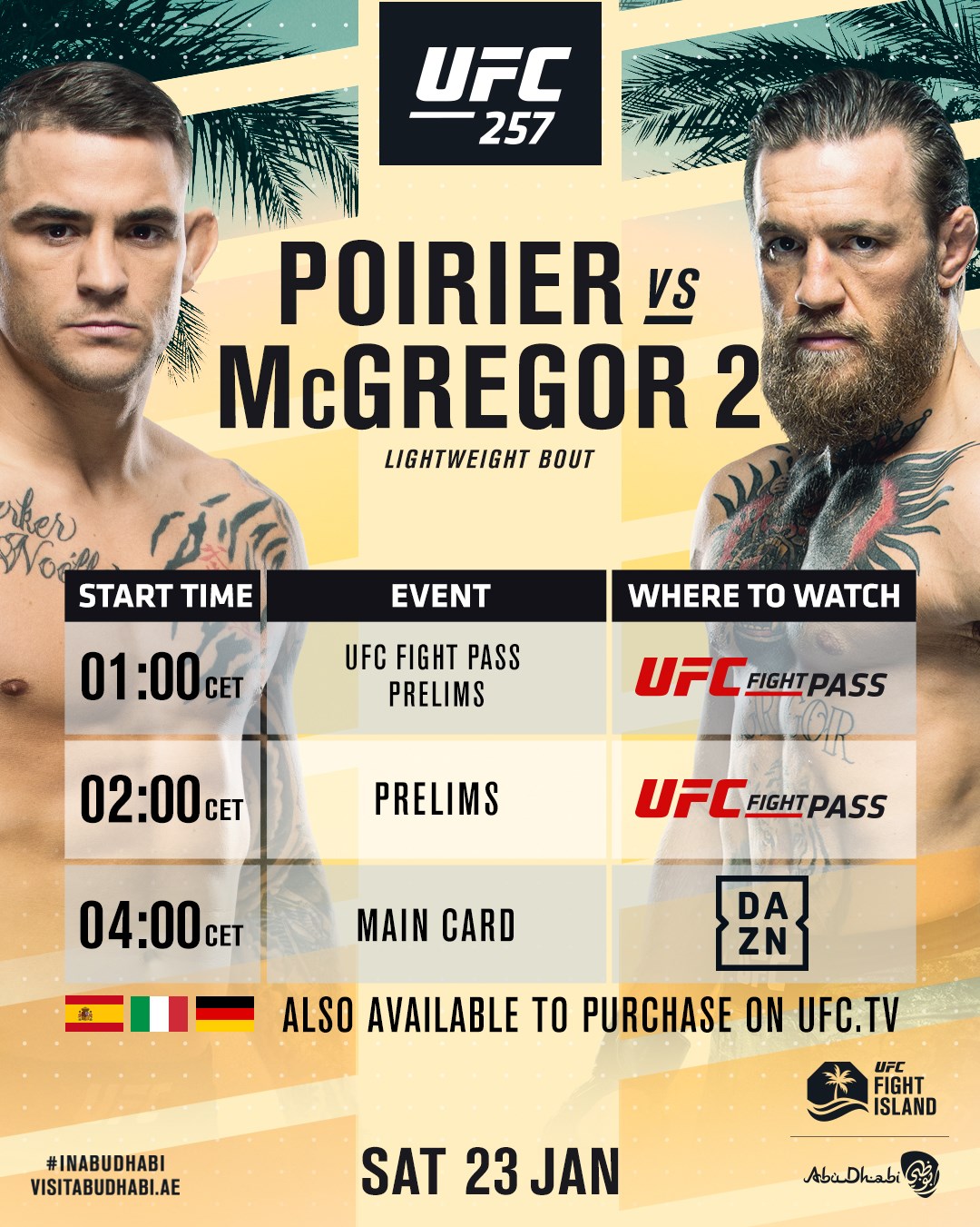 UFC 257 Poirier vs McGregor 2 FIGHTEVENTS.DE